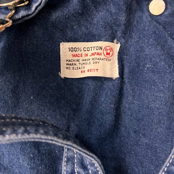 Izod Lacoste Alligator Denim Overalls Colorful Zippers Sz 6-9M - Picture 7 of 9